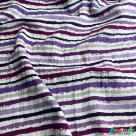 Dupla géz, Csíkos (Lila),   Fehér