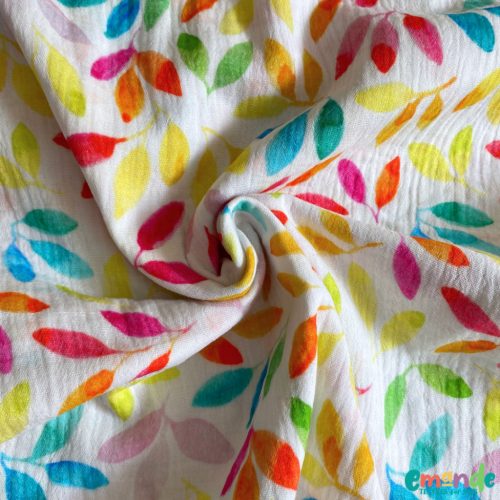 Dupla géz, Színes levelek, Törtfehér  