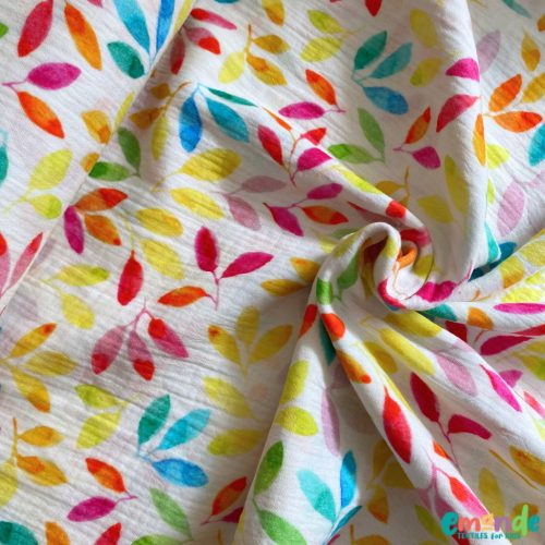 Dupla géz, Színes levelek, Törtfehér  