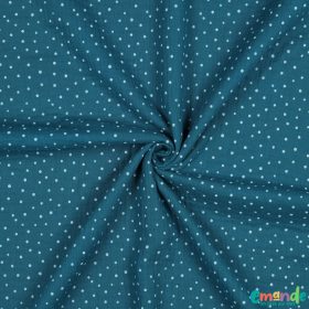 Pöttyös dupla géz, Petrol   