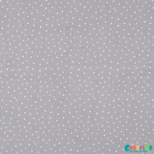 Pöttyös dupla géz, Szürke   