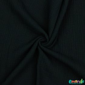 Egyszínű dupla géz,   Fekete  