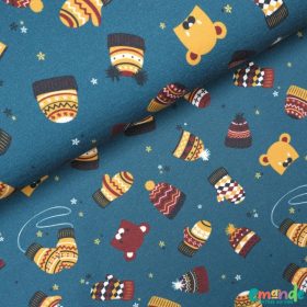 Fésült futter (French terry),  Sapka-sál, Farmerkék