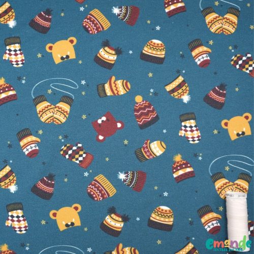 Fésült futter (French terry),  Sapka-sál, Farmerkék