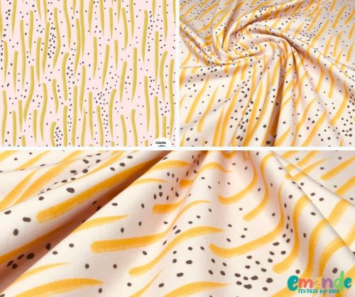 BIO Pamut jersey, Napos liliomok Sárga