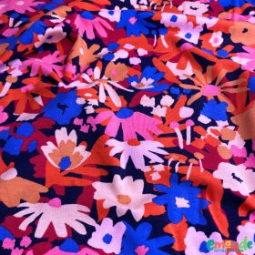   BIO Pamut jersey, Nerida Hansen limitált kollekciója Sötétkék  