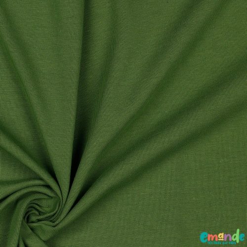 Egyszínű BIO Pamut jersey, Fáradt zöld (54)