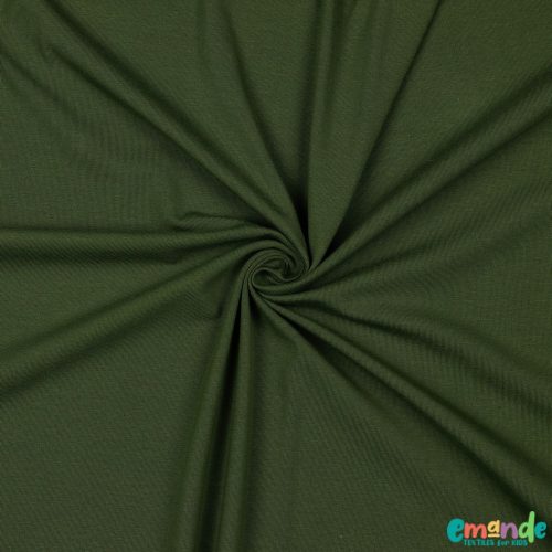 Egyszínű BIO Pamut jersey,   Khaki zöld (55)