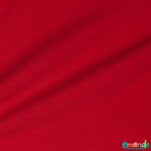 Egyszínű BIO Pamut jersey,  Piros (26)