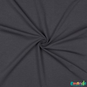 Egyszínű BIO Pamut jersey, Antracit (02)