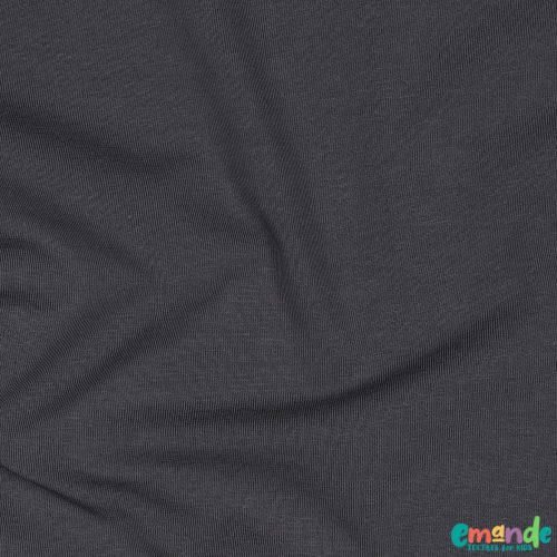 Egyszínű BIO Pamut jersey, Antracit (02)