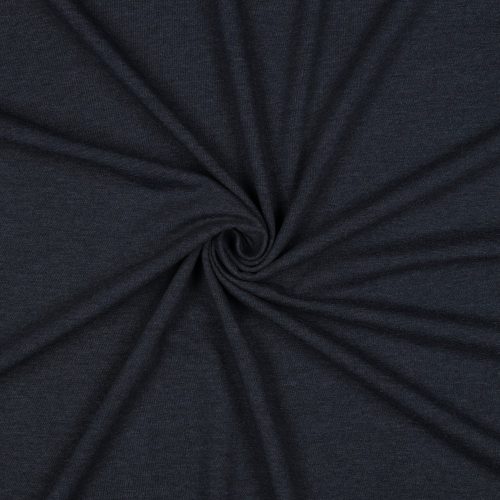 Pamut jersey, Sötétkék melange   