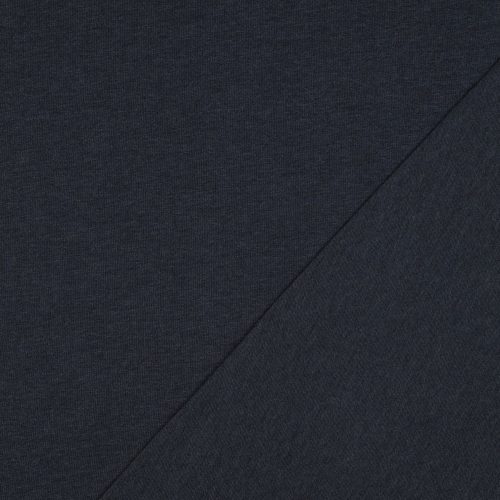 Pamut jersey, Sötétkék melange   
