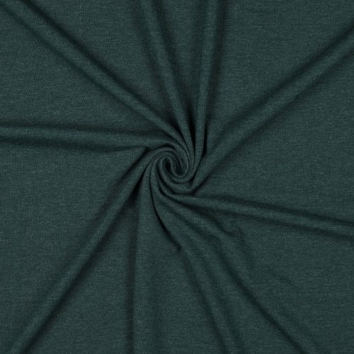 Pamut jersey, Sötétzöld melange   