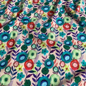 Pamut jersey, Virágok   