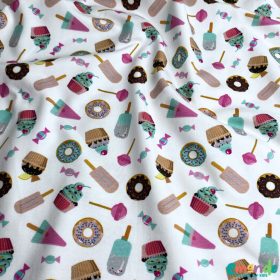 Pamut jersey, Muffin, Törtfehér