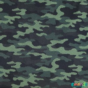 Pamut jersey, Terepszínű,   Zöld