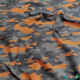 Pamut jersey, Terepszínű,   Narancssárga