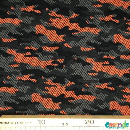 Pamut jersey, Terepszínű,   Narancssárga