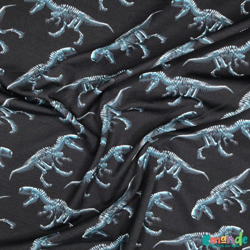Pamut jersey, Dinoszaurusz,   Sötétkék