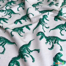 Pamut jersey, Dinoszaurusz,   Bézs