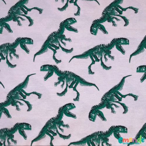 Pamut jersey, Dinoszaurusz,   Bézs