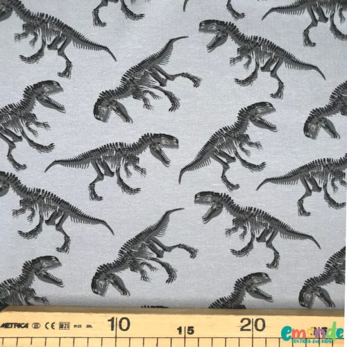 Pamut jersey, Dinoszaurusz,   Szürke
