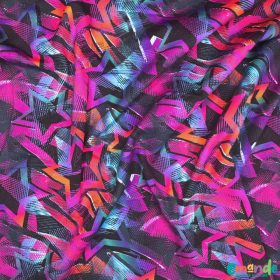 Pamut jersey, Csillag,   Lila-Sötétkék