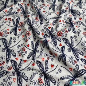 Pamut jersey, Szitakötő, Szürkés