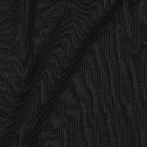 Bordás pamut jersey, Fekete   