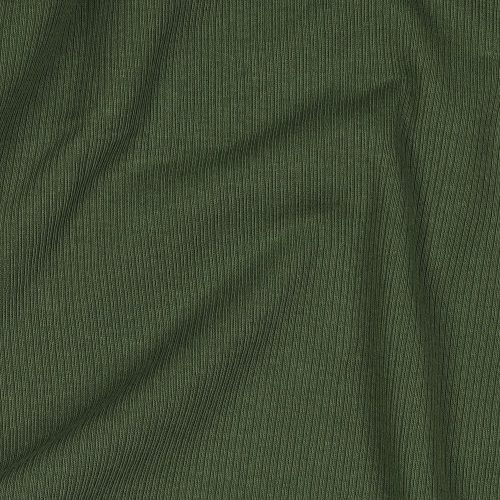 Bordás pamut jersey, Sötétzöld   