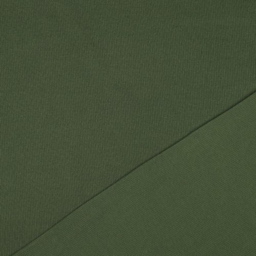 Bordás pamut jersey, Sötétzöld   