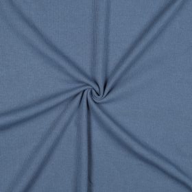 Bordás pamut jersey, Farmerkék   