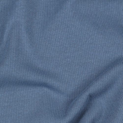 Bordás pamut jersey, Farmerkék   