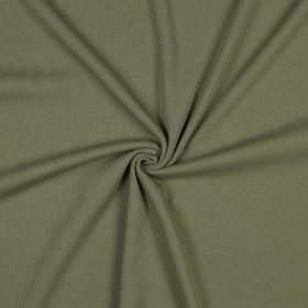 Bordás pamut jersey, Khaki   