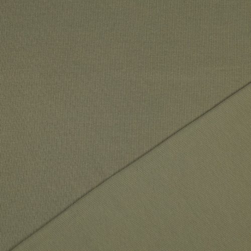 Bordás pamut jersey, Khaki   