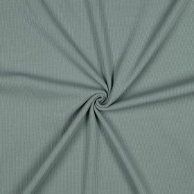 Bordás pamut jersey, Fáradt zöld   