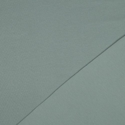 Bordás pamut jersey, Fáradt zöld   