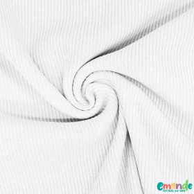 Bordás pamut jersey, Fehér   