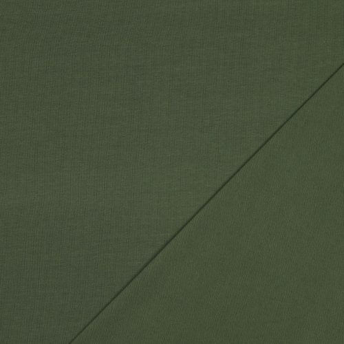 Pamut jersey, Khaki zöld