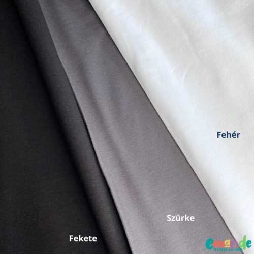 Prémium pamut jersey, Fehér   