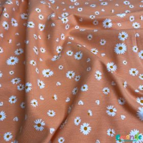 Pamut jersey, Százszorszép, Barack  