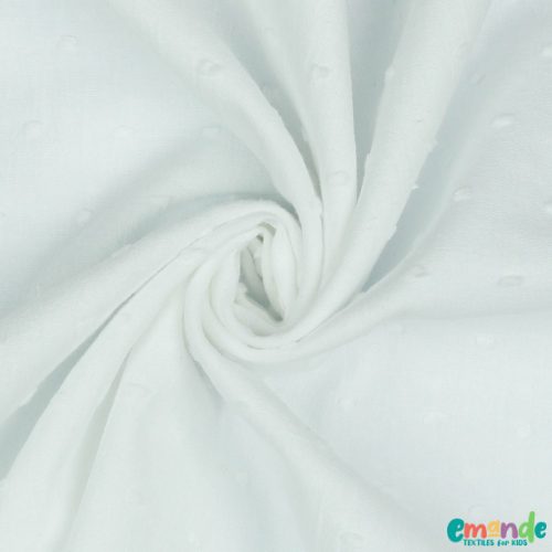 Pamutvászon, Dotty, Fehér