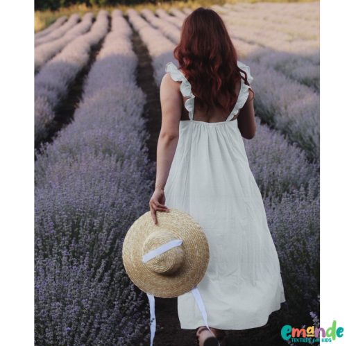 Pamutvászon, Dotty, Fehér