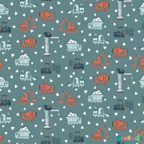 BIO Pamutvászon,  Munkagépek,  Kék  