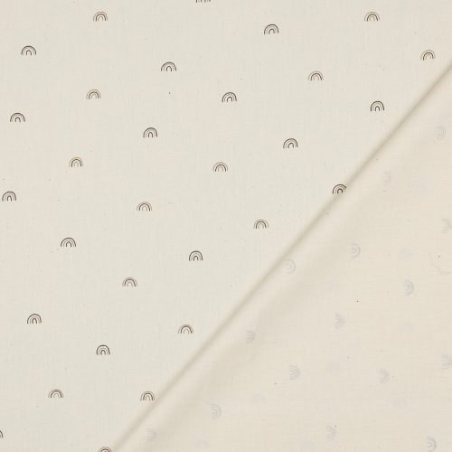 BIO Pamutvászon, Szivárvány, Natúr  