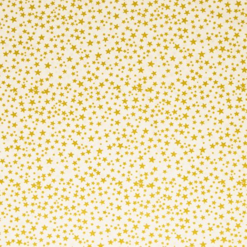 Karácsonyi pamutvászon, Csillagok,  Törtfehér 