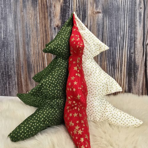 Karácsonyi pamutvászon, Csillagok,  Piros 