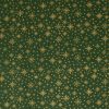 Karácsonyi pamutvászon, Hópehely,  Sötétzöld 