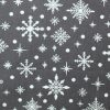 Karácsonyi pamutvászon, Hópehely,  Antracit 